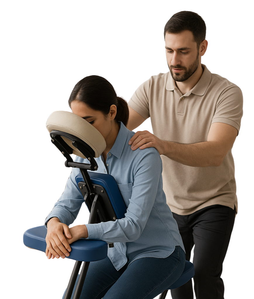 Massage sur chaise